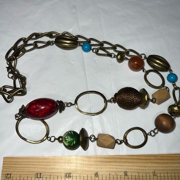 NY Beaded and Chain Necklace‎ - Picture 11 of 11